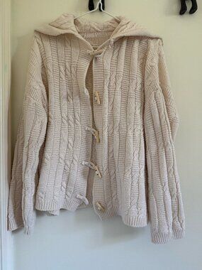YesStyle Toggle-Button Cable Knit Cardigan - One Size